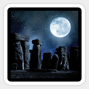 Stonehenge Night Sticker